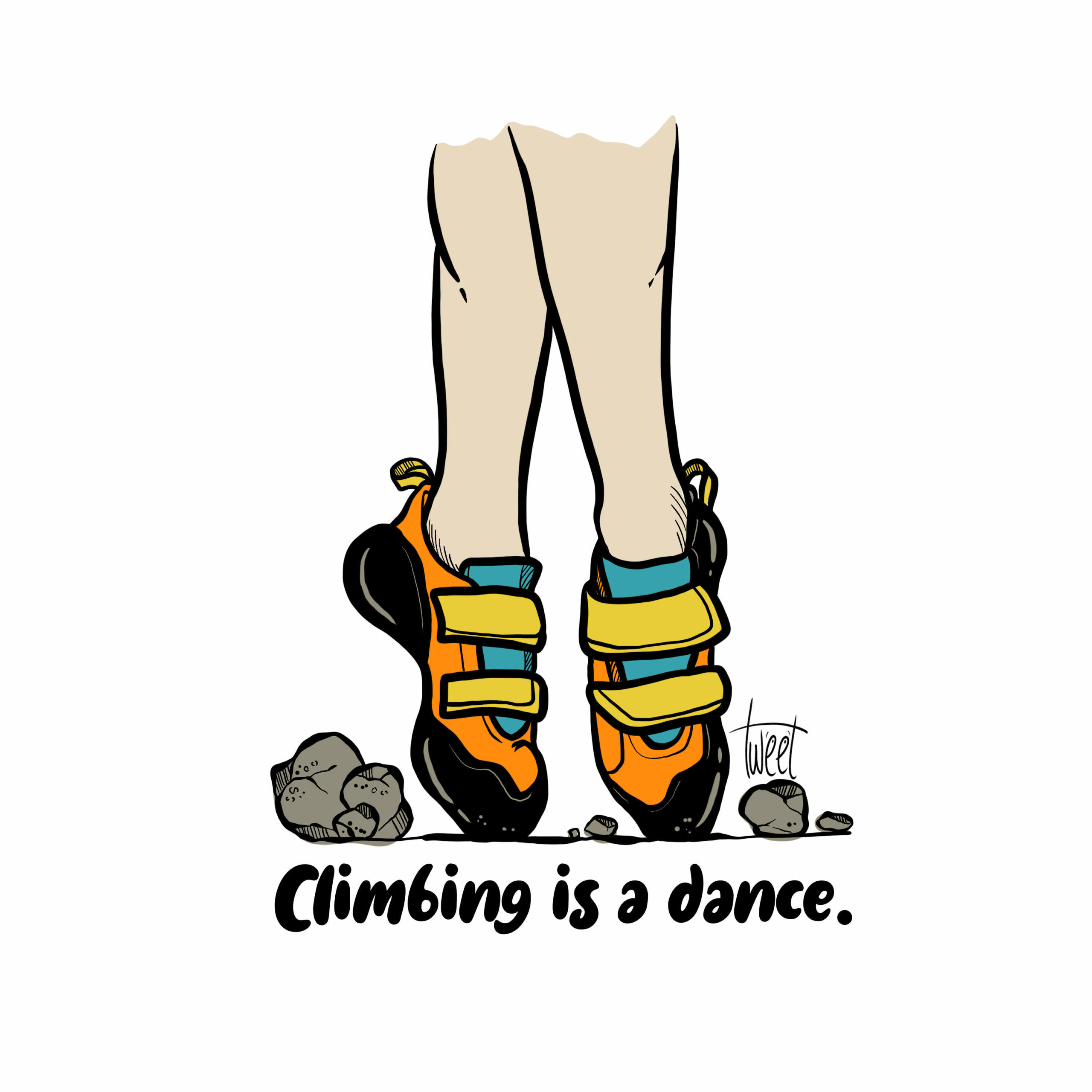 Climbing is a dance - rock climbing-shirt