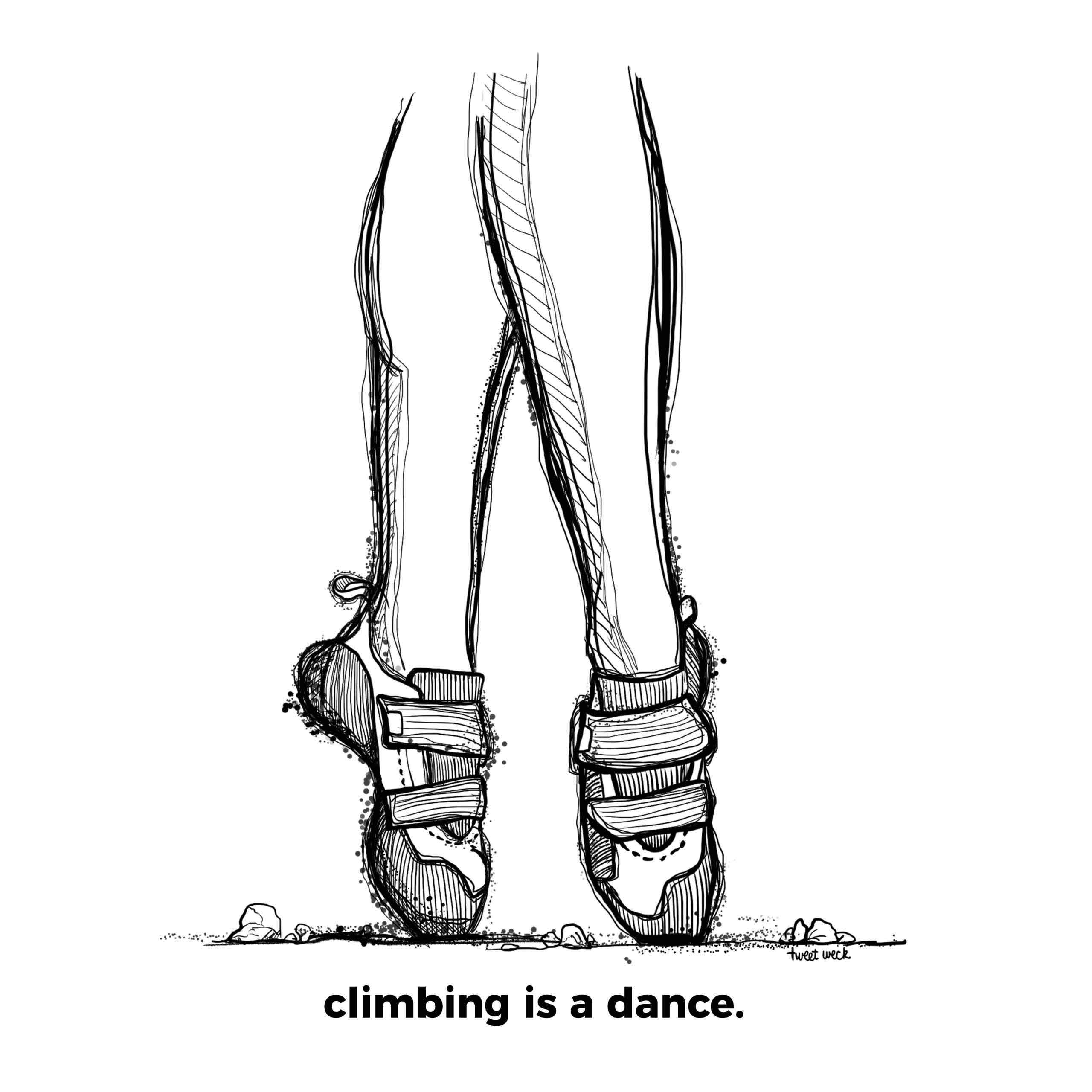 Climbing is a dance - rock climbing-shirt