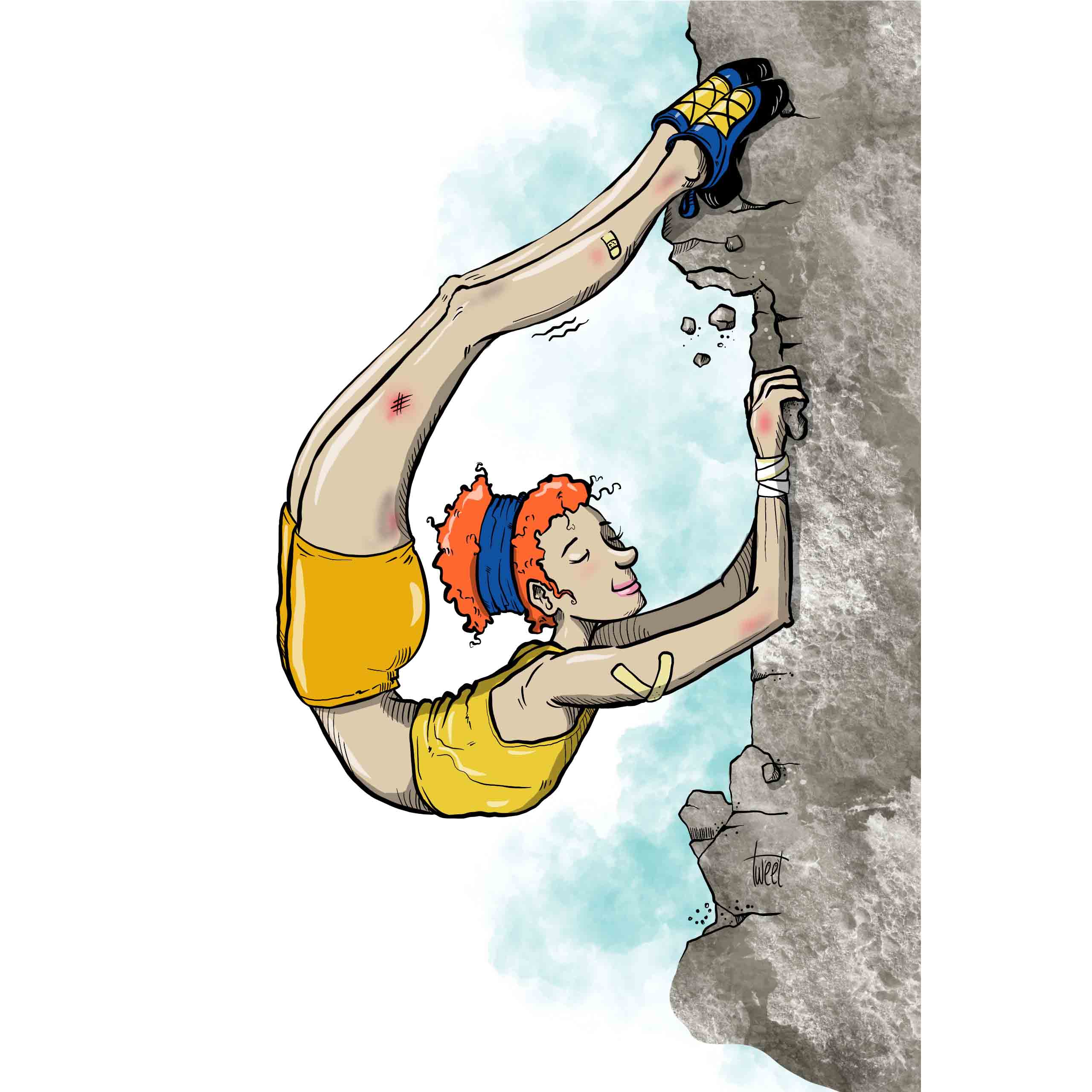 Flexible rock climber - rock climbing-shirt